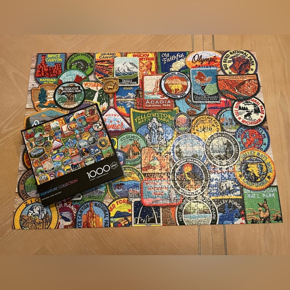 1000 piece National Parks patches jigsaw puzzle by Buffalo. - Picture 6 of 6